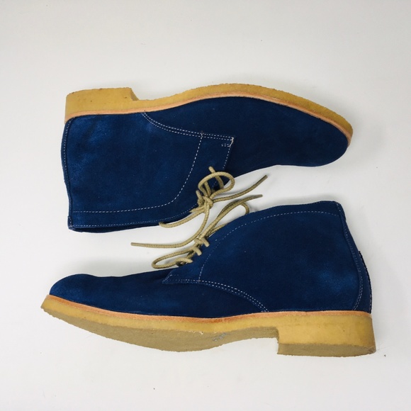 Johnston & Murphy blue suede chukka Hayden 9 EUC - Picture 3 of 7